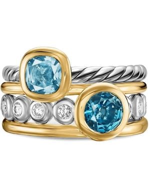 David Yurman Dy Mercer Ring Met Stenen - Blauw