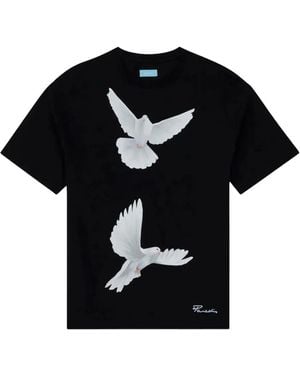 3.PARADIS T-Shirt En Coton À Imprimé Graphique - Noir