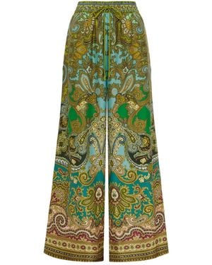 ALÉMAIS Pantaloni Clemenza Con Stampa Paisley - Verde