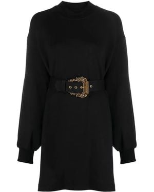 Versace Jeans Couture Belted Long-Sleeve Minidress - Black