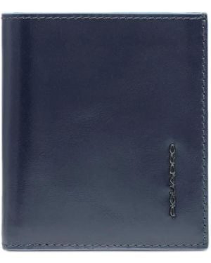 Piquadro Porte-Cartes En Cuir À Plaque Logo - Blue