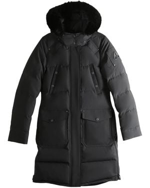 Moose Knuckles Hooded Coat - Black