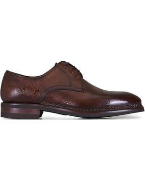 Bontoni Derby-Schuhe Aus Gekörntem Leder - Braun