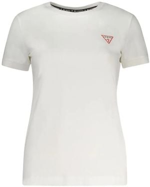 Guess Logo-Patch T-Shirt - White