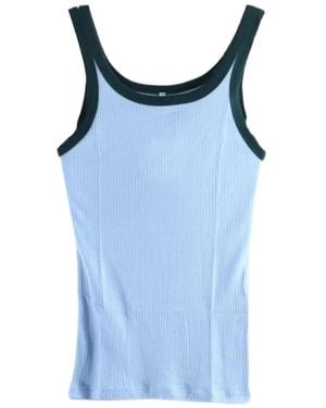 Baserange Racer Ribbed-Knit Tank Top - Blue