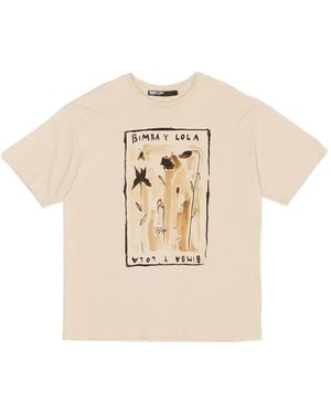 Bimba Y Lola グラフィック Tシャツ - ナチュラル