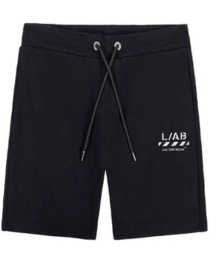 Off-White c/o Virgil Abloh Diag-Print Shorts - Black