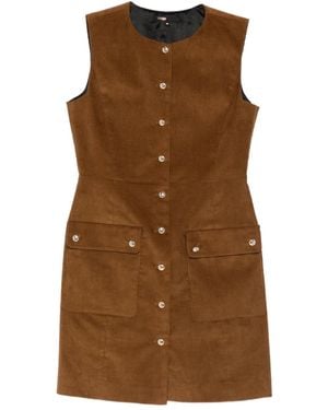 Maje Ärmelloses Kleid mit Rundhalsausschnitt - Braun