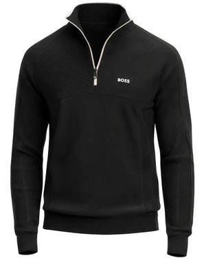 BOSS GREEN HUGO BOSS Logo-Detail Sweatshirt - Black