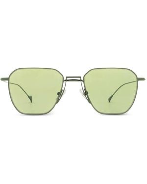 Eyepetizer Torino Geometric-Frame Sunglasses - Green