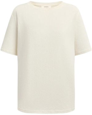 12 STOREEZ Textured-Finish T-Shirt - White