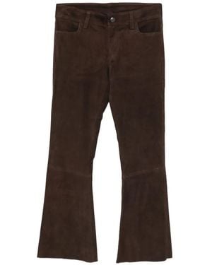 Avant Toi Suede Flared Pants - Gray