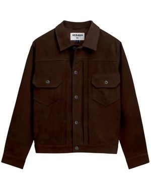 Sebago Pineland Suede Panelled Jacket - Brown