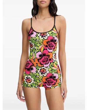 Rip Curl Blooming Short Jane Badeanzug Mit Blumen-Print - Rot