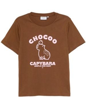Chocoolate Graphic-Printed T-Shirt - Brown