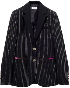 Emilio Pucci Pinstripe rhinestone blazer - Blau
