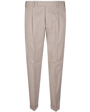 PT Torino Pantalon À Fines Rayures - Grey