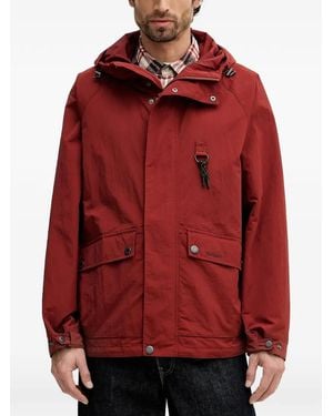 Barbour Rig Hooded Pocket Jacket - Red