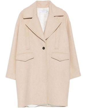 IRO Flap-Pocket Buttoned-Up Coat - Natural