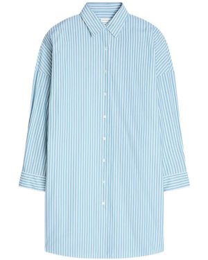 Dries Van Noten Striped Shirt Dress - Blue