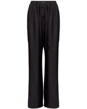 MM6 by Maison Margiela Silk Trousers - Black
