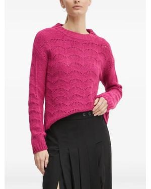 Morgan Mdamon Pullover Mit Pointelle-Muster - Pink