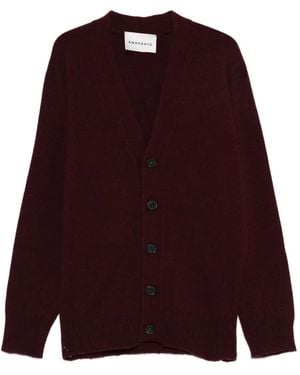 Amaranto Cardigan mit V-Ausschnitt - Rot