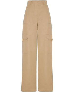 Valentino Garavani Canvas Cargo Trousers - Natural