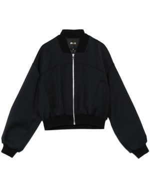 Maje Zip-Up Bomber Jacket - Black