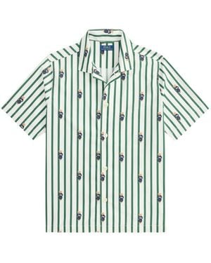 Polo Ralph Lauren Polo Bear Striped Cotton Pyjamas - Blue
