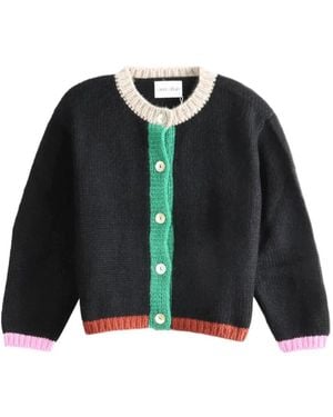 Nikki Chasin Sheba Colourblock Button-Up Cardigan - Black