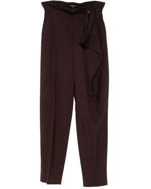Rochas Hose mit drapiertem Detail - Braun