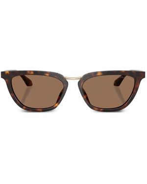 Giorgio Armani Lunettes De Soleil À Monture Papillon - Marron