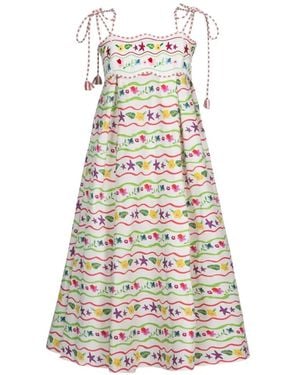 Celiab Lola Floral-Print Dress - White