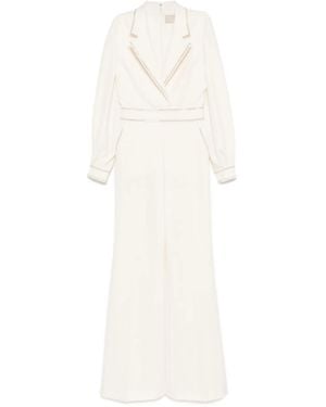 Elie Saab Stud-embellished jumpsuit - Weiß