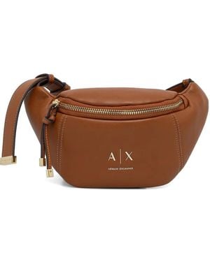 ARMANI EXCHANGE Riñonera Con Placa Del Logo - Marrón