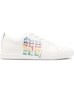Paul Smith Logo-Print Leather Sneakers - White