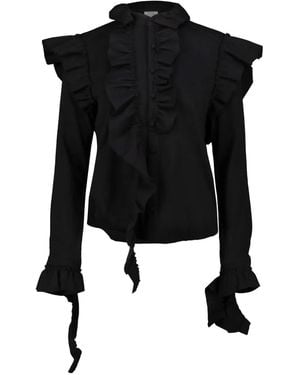 Vetements Gedeconstrueerde Blouse Met Ruches - Zwart