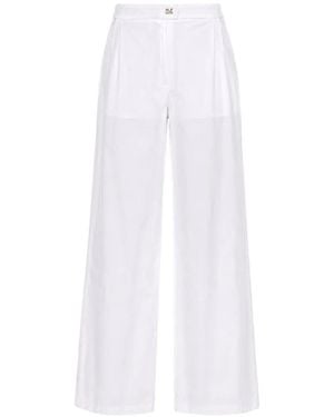 Max Mara Pleated Wide-Leg Pants - White