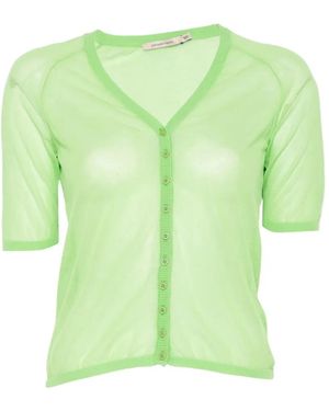 Paloma Wool Nice Button-Up Raglan-Sleeve Top - Green