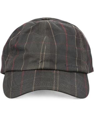 Barbour Tartan Baseball Cap - Gray