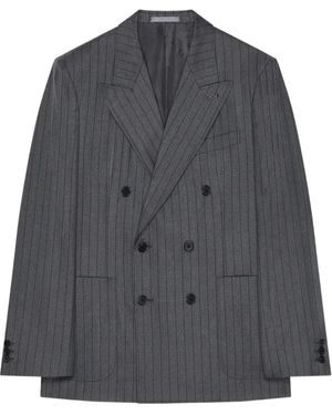 Givenchy Doppelreihige Jacke Mit Streifen - Grau
