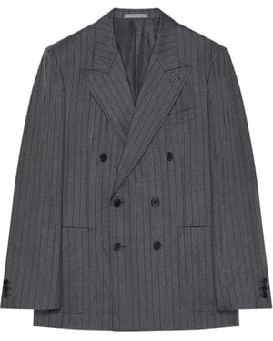 Givenchy Doppelreihige Jacke Mit Streifen - Grau