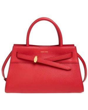 Veronica Beard Dash Logo-Detail Tote Bag - Rojo