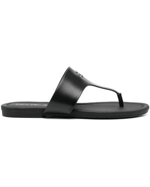 Calvin Klein Faux-Leather Sandals - Black