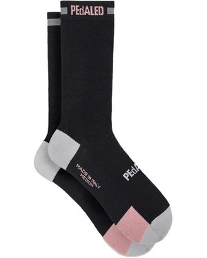 Pedaled Logo Embroidered Socks - Black