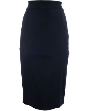 La Petite Robe Di Chiara Boni Jupe Mi-Longue Lumi - Bleu