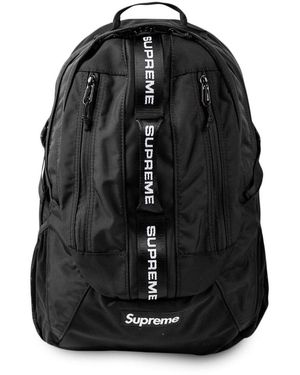 Supreme Logo Strap Backpack - Black