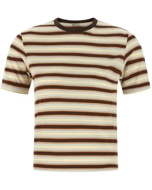 AURALEE Gradient Striped T-Shirt - Natural