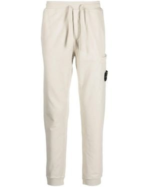 Stone Island Pantaloni Sportivi Con Applicazione Compass - Neutro